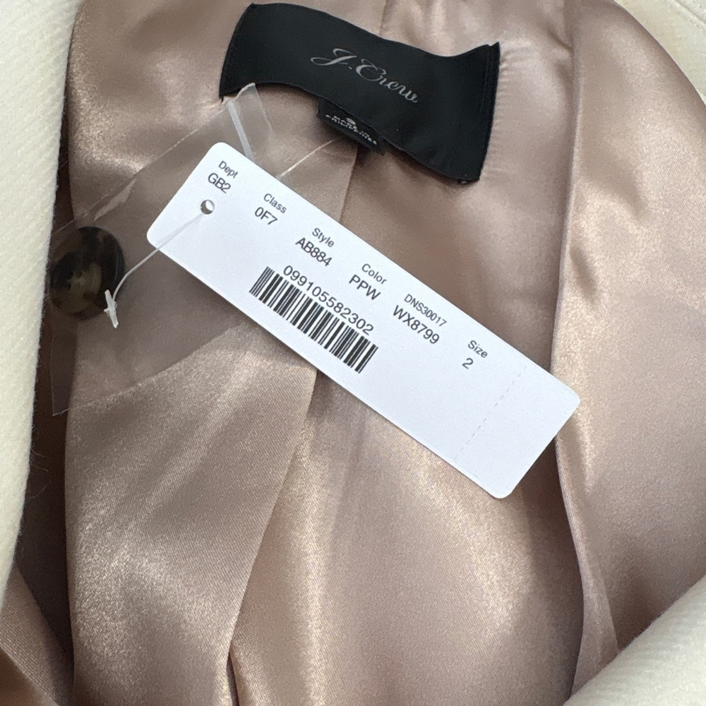 J. Crew New! Double Serge Wool Pink Coat - Picture 5 of 7